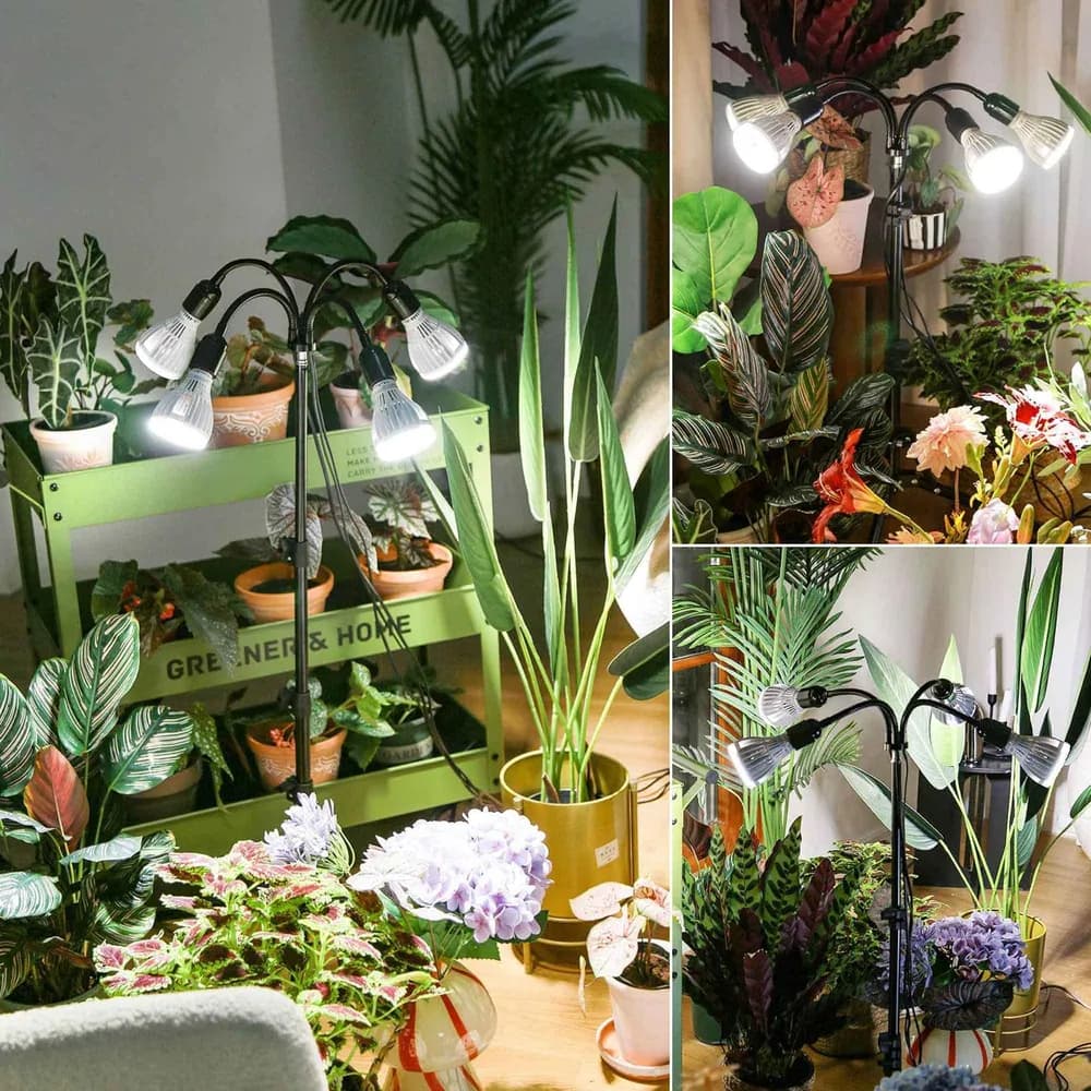 Lámpara LED de Cultivo SANSI 120W Multicabezal con Trípode Ajustable