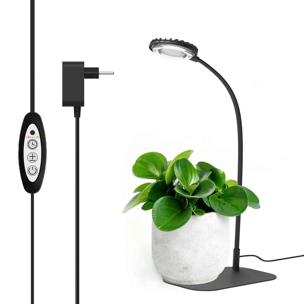 Lámpara LED de Cultivo de Sobremesa SANSI 12W con Base