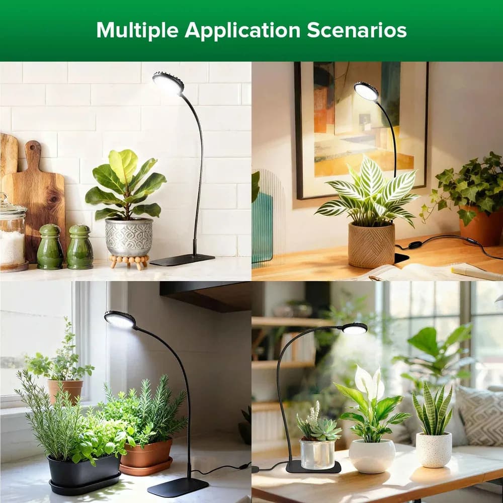 Lámpara LED de Cultivo de Sobremesa SANSI 12W con Base