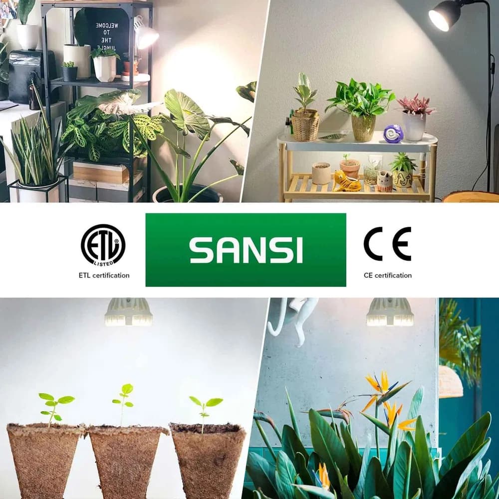 Bombilla LED de Cultivo SANSI PAR20 10W (Rosca E27, Espectro Completo)