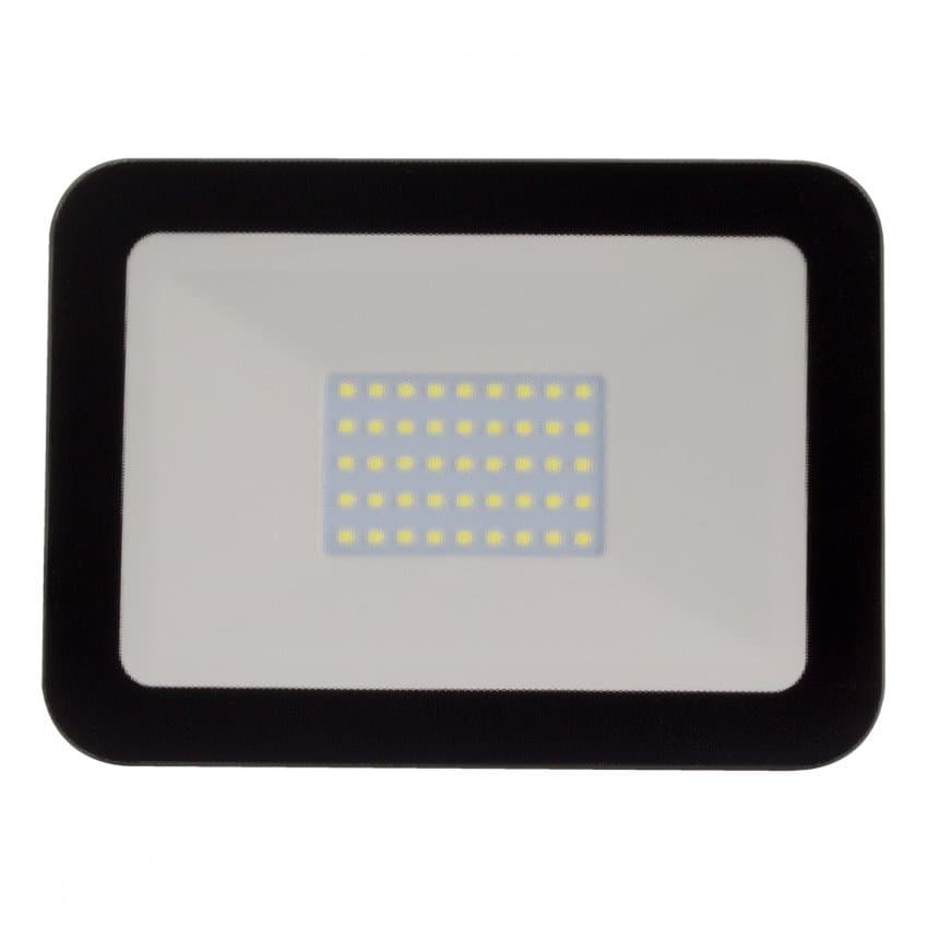 Foco Proyector LED 30W 120lm/W Slim Cristal Negro