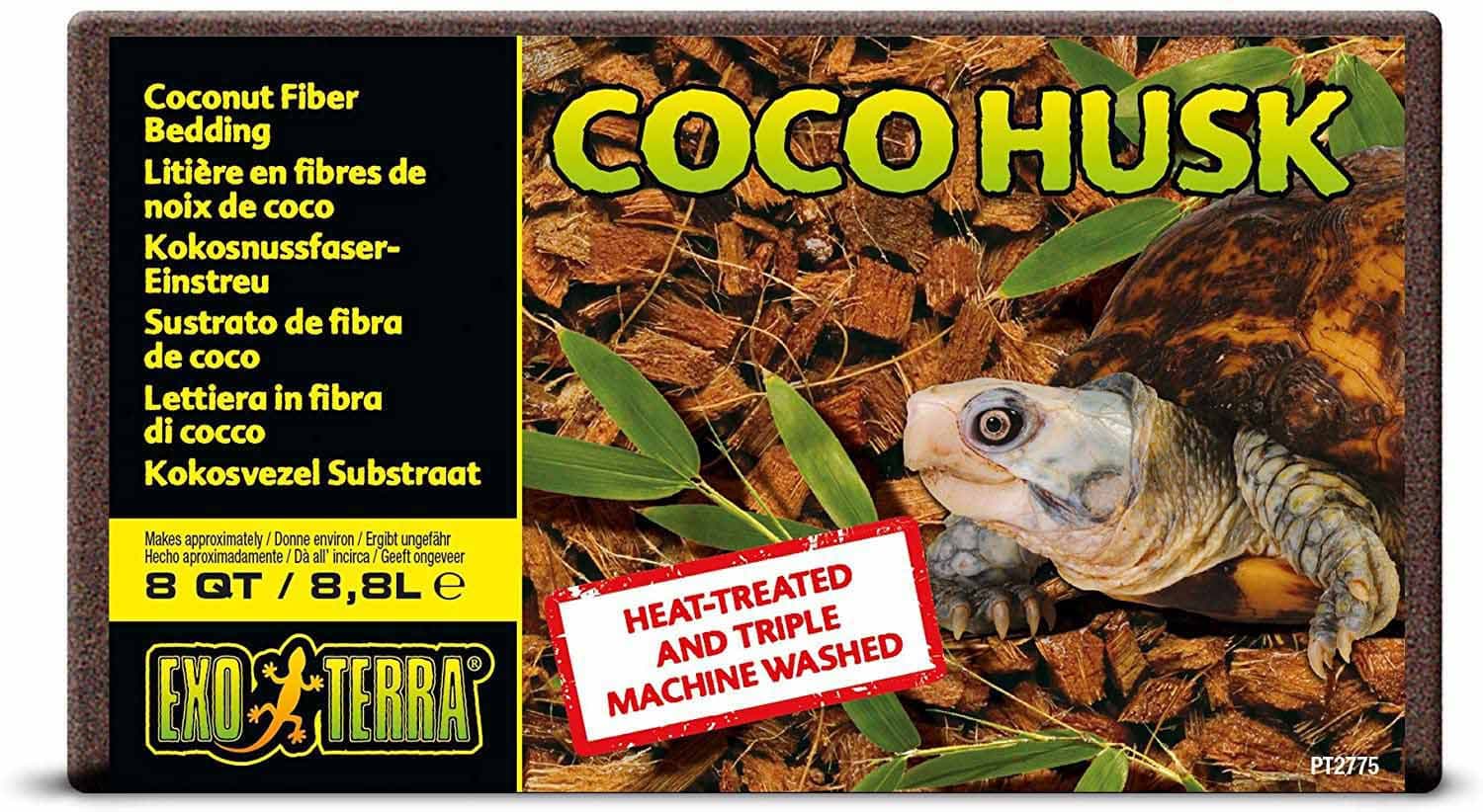 8L hecha con fibra de cáscara de coco comprimida en cubos de plantaciones del Asia tropical.