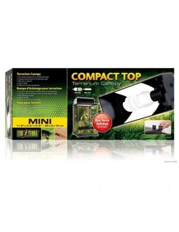 Pantalla compacta compact top es una tapa para fluorescentes diseñada para los terrarios de vidrio Exo Terra con un tamaño de 30 cm.
