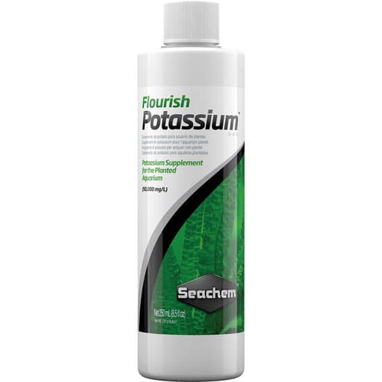 FLOURISH POTASSIUM™ es un suplemento de potasio para acuarios plantados.Contiene 50