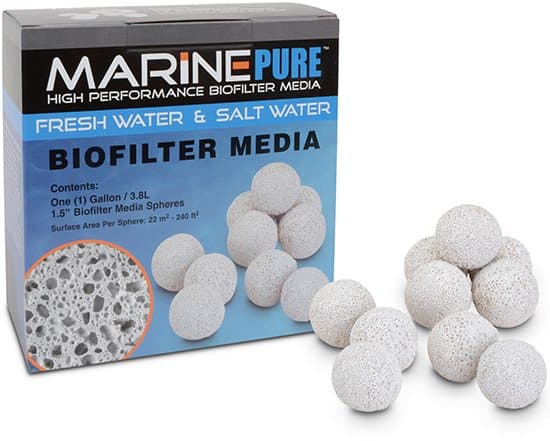 Marine Pure spheres.Diseñado principalmente para proporcionar zonas anaeróbicas profundas de desnitrificación en sistemas pasivos.