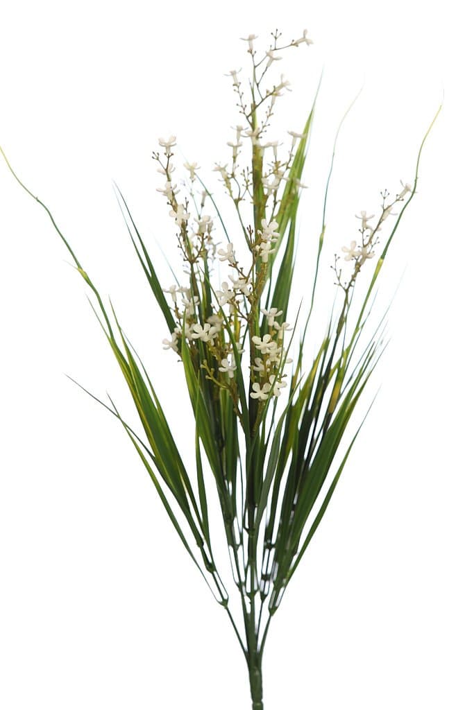 Una de las mejores selecciones de planta artificial es esta Mata Mini Flor Artificial de color blanco para realizar composiciones.