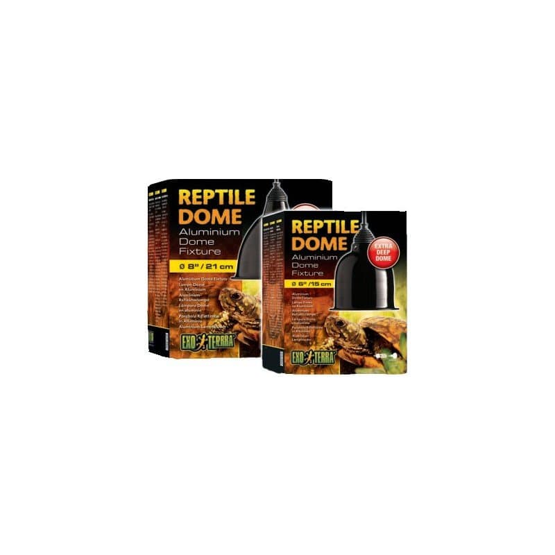 PORTALÁMPARAS PARA TERRARIOS REPTILE DOME DE ALUMINIO EXO TERRA 15CM 2