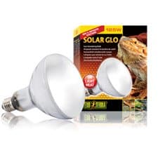 Exo Terra Solar Glo es una bombilla de vapor de mercurio con  su propia reactancia de reptiles que proporciona los beneficios de la luz natura