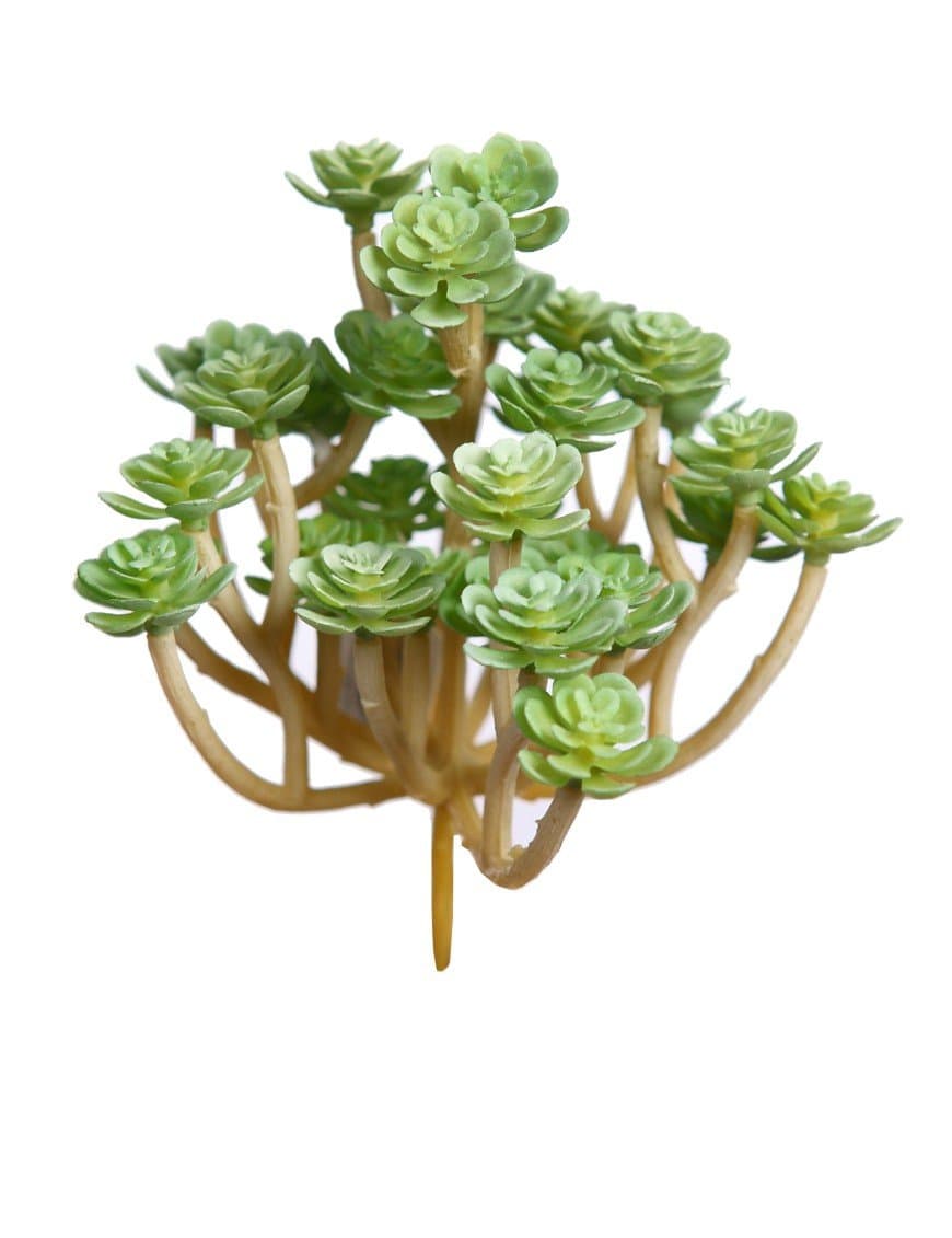 La mejor opción de planta artificial para realizar composiciones en decoración tradicional o en jardín vertical es esta Suculenta Echevería