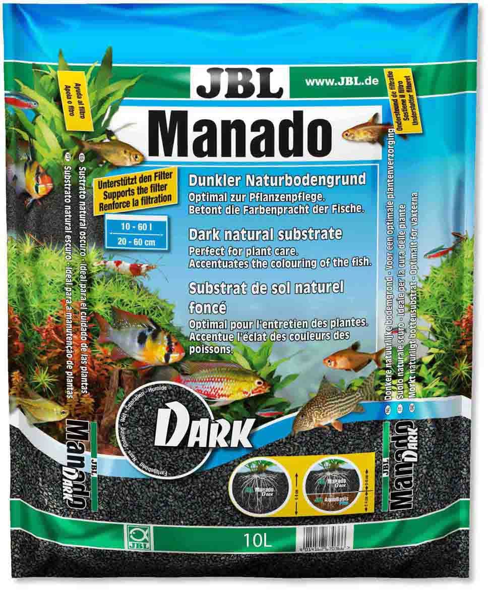 Sustrato JBL Manado DARK 10L. Es un sustrato inerte ideal para el cuidado de plantas en acuarios de agua dulce