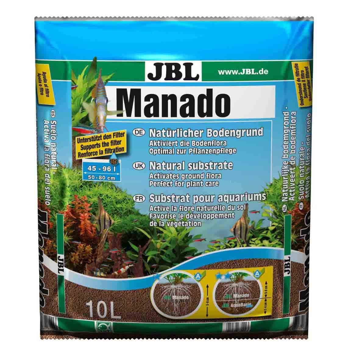 Sustrato Manado JBL 10L. Sustrato natural para acuarios que filtra y favorece el crecimiento de las plantas