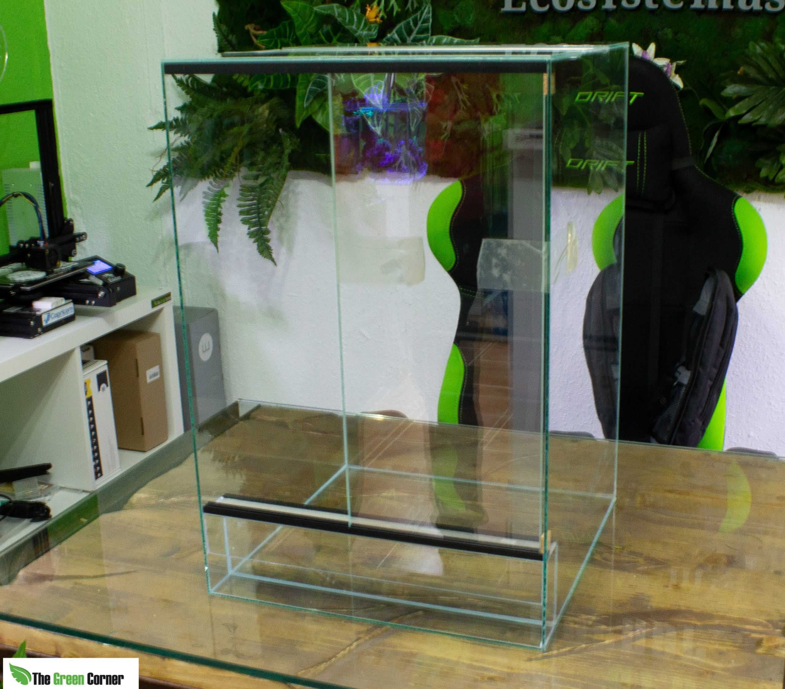 Terrario de cristal ultra claro 40x40x60 fabricados en España