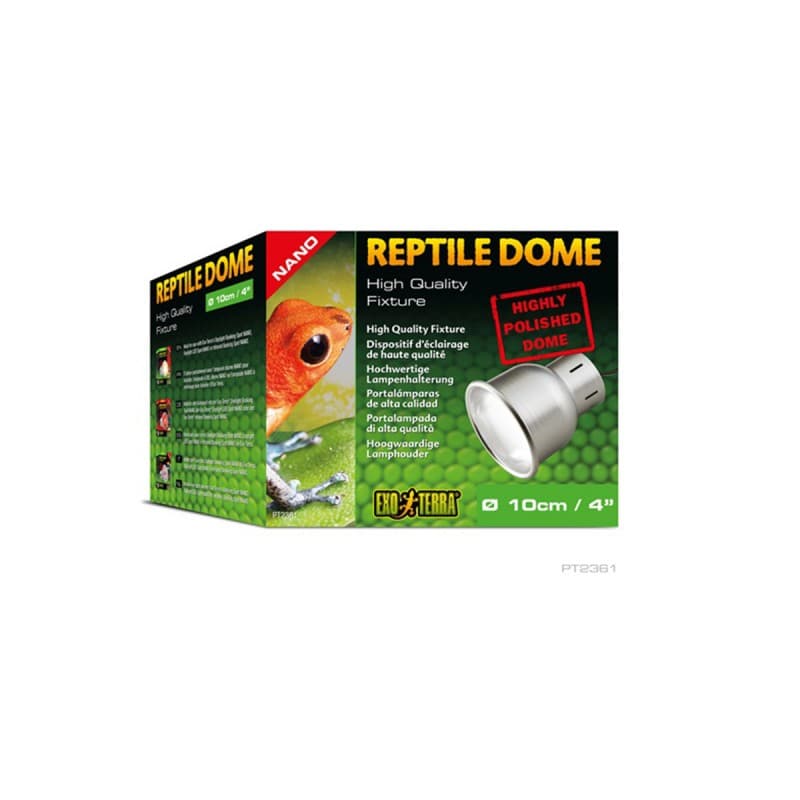 PORTALÁMPARAS REPTILE DOME NANO EXO TERRA: El Reptile Dome Nano de Exo Terra es un portalámparas de alta calidad diseñado para los terrarios más pequeños