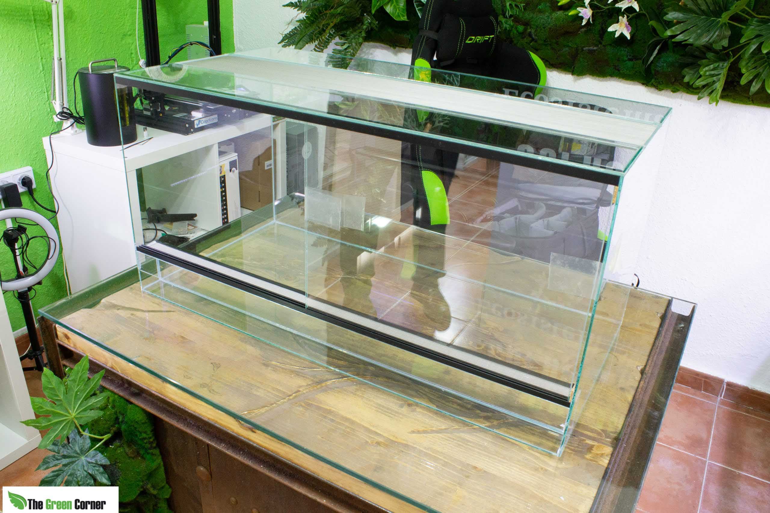 Terrario 100x50x50 de cristal ultra claro fabricados en España
