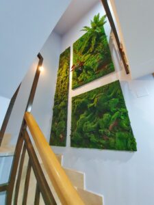 Jardin vertical artificial para vivienda particular