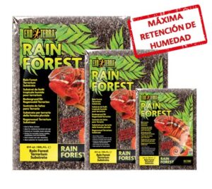 El sustrato para terrario Rainforest es una mezcla 100% natural y biodegradable de pino marítimo sostenible y musgo de Sphagnum. 